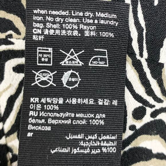 & Other Stories Flowy Leopard Print Mini Dress Puff Sleeves Side Tie Skirt 4 - Picture 13 of 16